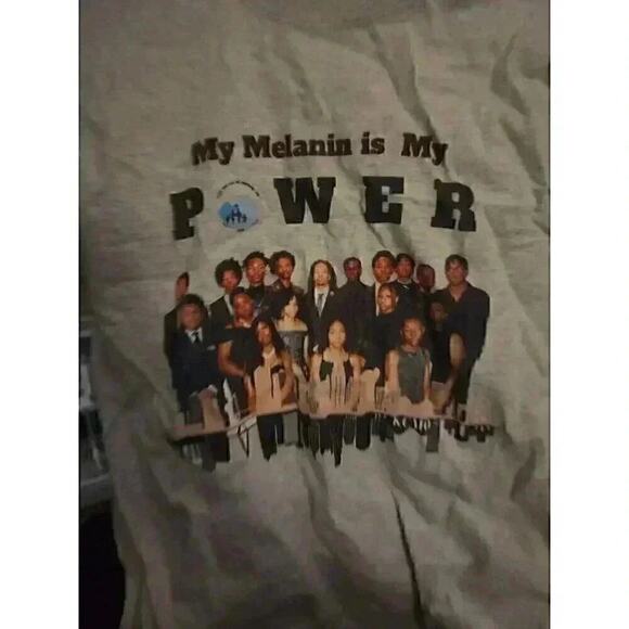 Champion Tops - Womens Graphic Tee "Melanin Is My Super Power" T-Shirt Sz Small CR4 Nice